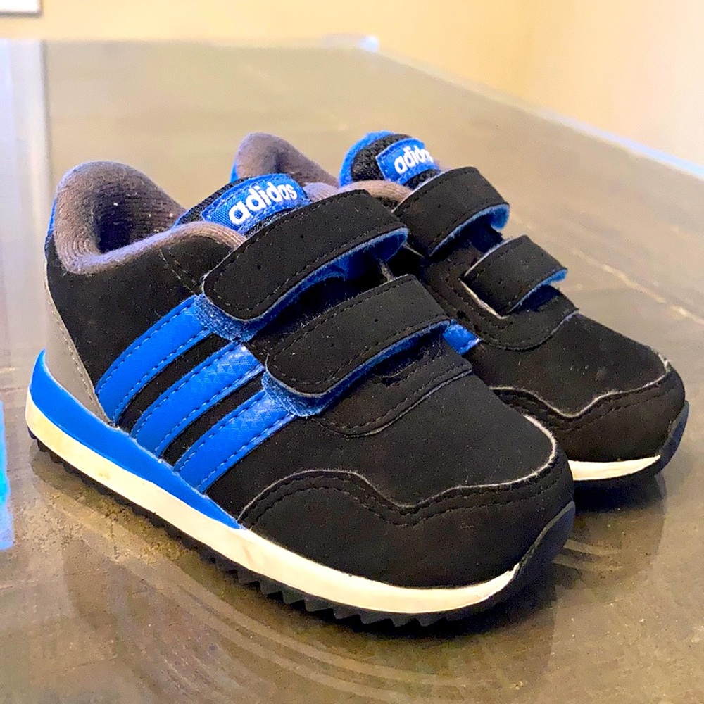 Blue & Black Adidas Toddler Sneakers!